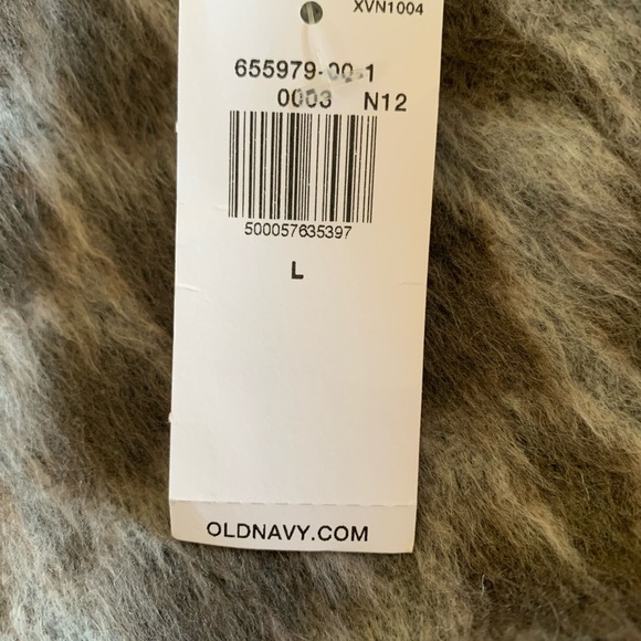 Beautiful Old Navy Gray Leopard Print Coat! So Soft & Chic! Size L With tags - Picture 5 of 6